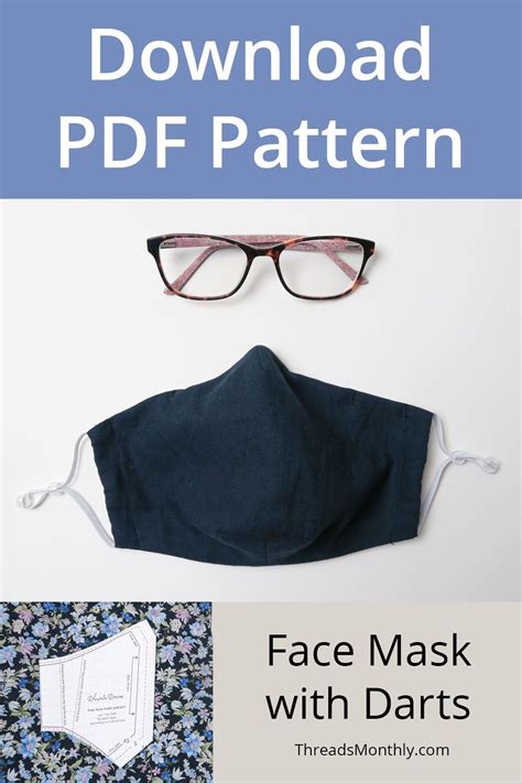 Face Mask Pattern With Darts Printable